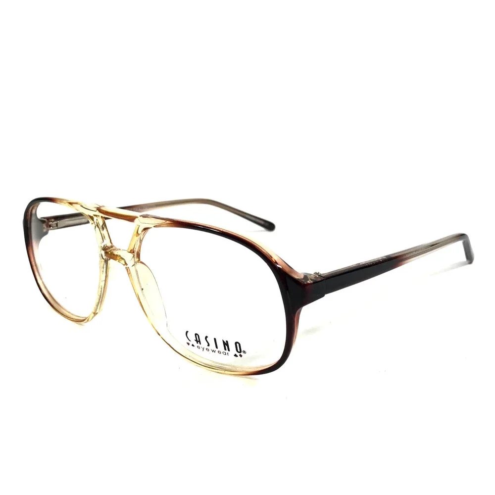 Casino Eyewear Eyeglasses Frames WILLIAM COGNAC FADE Aviator Full Rim 56-16-145
